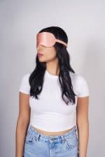 Rose Gold Silk Eye Mask - Image 3