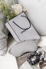 Luna Silver Silk Eye Mask - Image 2