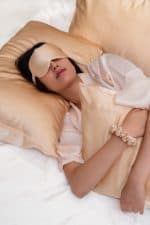 Champagne Gold Silk Eye Mask - Image 6