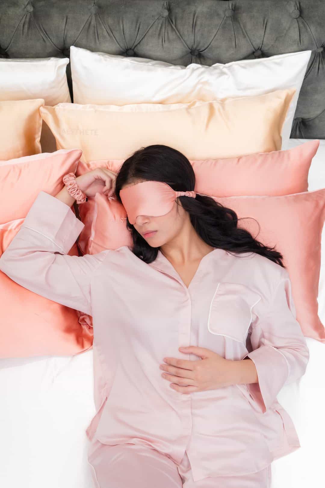 untitled-1 copy Rose Gold Silk Eye Mask - Image 1