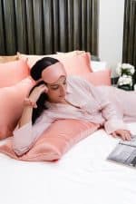 Rose Gold Silk Eye Mask - Image 5