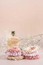 Rose Gold Silk Scrunchies - Pack of 3 - Image 3