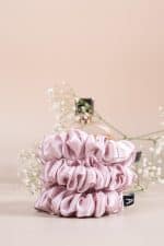 Pixie Pink Silk Scrunchies - Pack of 3