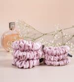 Pixie Pink Silk Scrunchies - Pack of 3 - Image 9