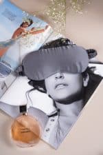 Charcoal Grey Silk Eye Mask - Image 5