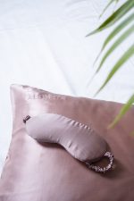 Mocha Gold Silk Eye Mask - Image 2