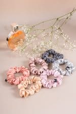 Iris Metallic Silk Scrunchies- Pack of 7 - Image 2