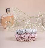 Mocha Gold Silk Scrunchies - Pack of 3 - Image 9