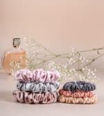 Iris Metallic Silk Scrunchies- Pack of 7 - Image 6