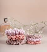 Pixie Pink Silk Scrunchies - Pack of 3 - Image 2