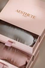 Charcoal Grey Silk Eye Mask - Image 6