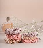 Champagne Gold Silk Scrunchies - Pack of 3 - Image 2