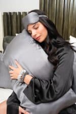 Charcoal Grey Silk Eye Mask