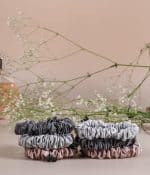 Luna Silver Silk Scrunchies - Pack of 3 - Image 8