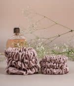 Mocha Gold Silk Scrunchies - Pack of 3 - Image 2