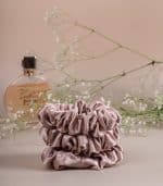 Mocha Gold Silk Scrunchies - Pack of 3 - Image 11