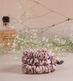 Mocha Gold Silk Scrunchies - Pack of 3 - Image 12