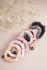 Iris Metallic Silk Scrunchies- Pack of 7